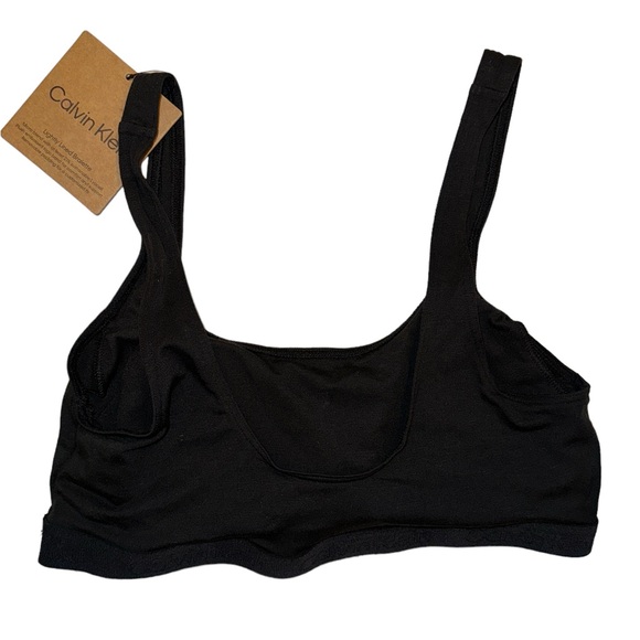 CALVIN KLEIN LADIES LIGHTLY LINED BRALETTE PLUSH EMBOSSED LOGO BAND FOR COMFORT - Picture 2 of 3